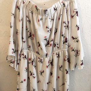 Floral off the shoulders dress worn one time.